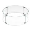 Round Glass Flame Guard for 19" Round Drop-In Fire Pit Pan