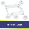 Square Glass Flame Guard for 24" Square Drop-In Fire Pit Pan