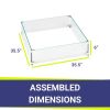 Square Glass Flame Guard for 30" Square Drop-In Fire Pit Pan