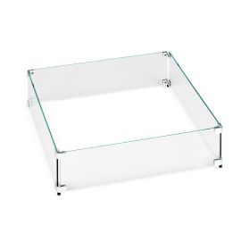 Square Glass Flame Guard for 30" Square Drop-In Fire Pit Pan