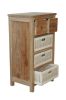 Safari Occasional Table w/ Drawer & Rattan Baskets