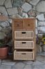 Safari Occasional Table w/ Drawer & Rattan Baskets