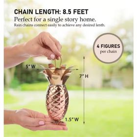 Pure Copper Rings 8.5-ft Rain Chain Rain Gutter Downspout