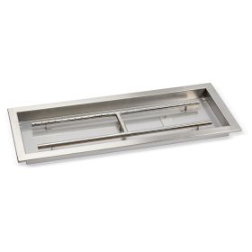 30" x 10" Rectangular Stainless Steel Drop-In Pan with Spark Ignition Kit - Propane