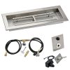 18" x 6" Rectangular Stainless Steel Drop-In Pan with Spark Ignition Kit - Propane