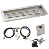 24" x 8" Rectangular Stainless Steel Drop-In Pan with Spark Ignition Kit - Propane