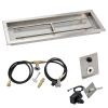 30" x 10" Rectangular Stainless Steel Drop-In Pan with Spark Ignition Kit - Propane