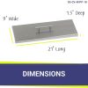 21" Stainless Steel Cover Rectangular Drop-In Pan Cover