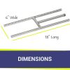 18" X 6" Stainless Steel H-Style Burner