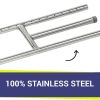 18" X 6" Stainless Steel H-Style Burner