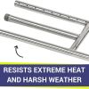 18" X 6" Stainless Steel H-Style Burner