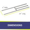24" X 6" Stainless Steel H-Style Burner