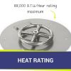 12" Round Stainless Steel Flat Pan with 6" Fire Ring