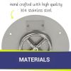 12" Round Stainless Steel Flat Pan with 6" Fire Ring