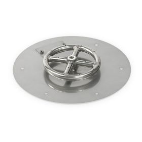 12" Round Stainless Steel Flat Pan with 6" Fire Ring