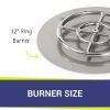 18" Round Stainless Steel Flat Pan with 12" Fire Ring