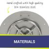 18" Round Stainless Steel Flat Pan with 12" Fire Ring