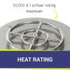 18" Round Stainless Steel Flat Pan with 12" Fire Ring