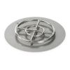 18" Round Stainless Steel Flat Pan with 12" Fire Ring