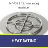 24" Round Stainless Steel Flat Pan with 18" Fire Ring