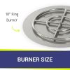 24" Round Stainless Steel Flat Pan with 18" Fire Ring
