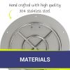 24" Round Stainless Steel Flat Pan with 18" Fire Ring