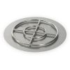 24" Round Stainless Steel Flat Pan with 18" Fire Ring