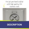 12" Square Stainless Steel Drop In Pan with 6" Fire Ring