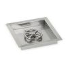 12" Square Stainless Steel Drop In Pan with 6" Fire Ring