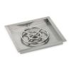 18" Square Stainless Steel Drop In Pan with 12" Fire Ring