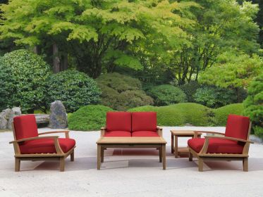 Brianna Bahama 5-Pieces Deep Seating Loveseat Set