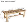 Cambridge 2-Seater Backless Bench