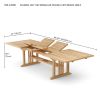 Sahara 126" Rectangular Double Ext. Table