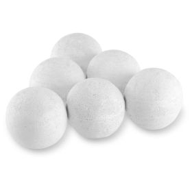 4" Cottage White Lite Stone Fire Balls - Set of 6