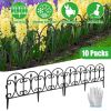 10 Pack Flexible Garden Edging, 19.3FT Interlocking PP Landscape Border with Angle Adjustable Panels, Weather Resistant No Dig Lawn Fence for Flower B