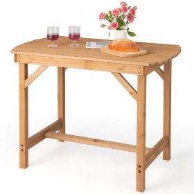 Outdoor Fir Wood Dining Table with Umbrella Hole