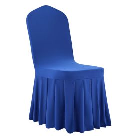 30 Pcs Blue Chair Covers, Polyester Spandex Chair Cover, Stretch Slipcovers for Wedding Party Dining Banquet Flat-Front Chair Covers
