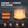 Smokeless Fire Pit Stove Bonfire, H: 12.6 in x Dia: 15 in ,Wood Burning Fireplaces with Removable Ash Pan