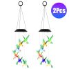 Fresh Fab Finds Solar Hummingbird Wind Chime 7 Color Changing Wind Chime for Outside IPX4 Waterproof Outdoor Garden Yard Decor