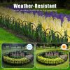 10 Pack Flexible Garden Edging, 19.3FT Interlocking PP Landscape Border with Angle Adjustable Panels, Weather Resistant No Dig Lawn Fence for Flower B