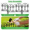 10 Pack Flexible Garden Edging, 19.3FT Interlocking PP Landscape Border with Angle Adjustable Panels, Weather Resistant No Dig Lawn Fence for Flower B