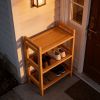 3 Tier Bamboo Storage Shelf, Freestanding Adjustable Organizer Rack for Kitchen Cabinets, Bathroom Countertop, Desk, Books, Shoes and Pantry, Space Sa