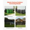 3 Panels Outdoor Privacy Screen, 50 x 48 in Air Conditioner Fence with 27.6 in Ground Stakes, Pool Equipment Enclosure, Vinyl Privacy Fence, Ideal for
