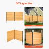 Wood Privacy Fence, 38" W x 42" L, 2 Panel Solid Air Conditioner Fence Screen, Pool Equipment Enclosure with Metal Stakes, Easy DIY Installation, Outd