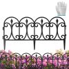 10 Pack Flexible Garden Edging, 19.3FT Interlocking PP Landscape Border with Angle Adjustable Panels, Weather Resistant No Dig Lawn Fence for Flower B