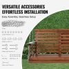 Wooden Porch Swing 5 ft, Patio bench swing for Courtyard & Garden, Upgraded 880 lbs Strong Load Capacity, Heavy Duty Swing Chair Bench with Hanging Ch