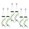 Fresh Fab Finds Solar Hummingbird Wind Chime 7 Color Changing Wind Chime for Outside IPX4 Waterproof Outdoor Garden Yard Decor