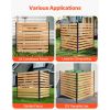 Wood Privacy Fence, 38" W x 42" L, 2-Panel Slatted Air Conditioner Fence Screen, Pool Equipment Enclosure with Metal Stakes, Easy DIY Installation, Ou