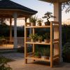 3 Tier Bamboo Storage Shelf, Freestanding Adjustable Organizer Rack for Kitchen Cabinets, Bathroom Countertop, Desk, Books, Shoes and Pantry, Space Sa
