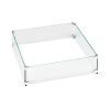 Square Glass Flame Guard for 12" Square Drop-In Fire Pit Pan